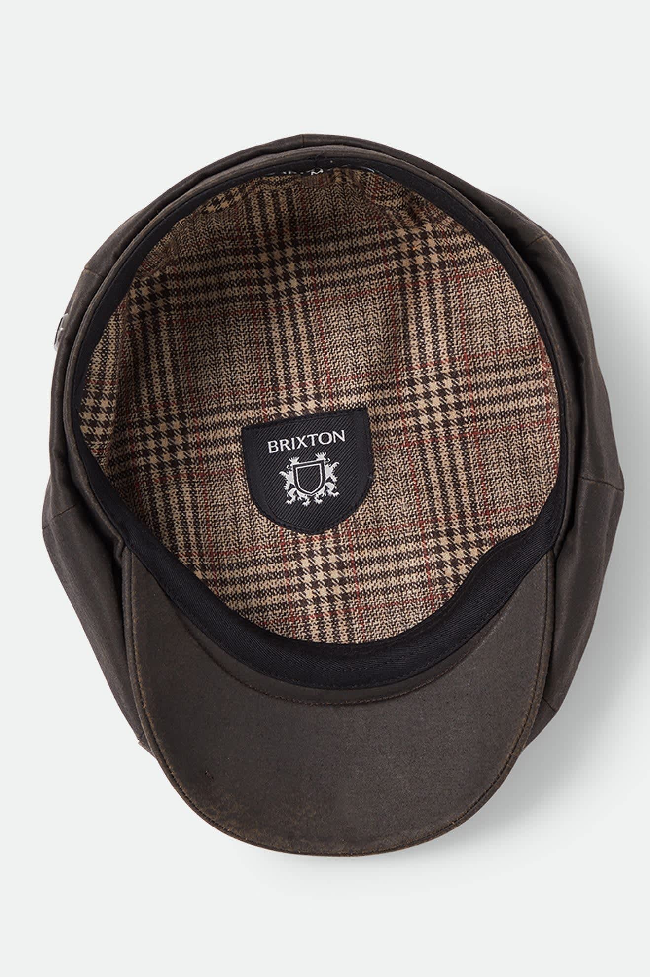 Unisex Brood Baggy Flannel Snap Cap in the color Brown Faux Leather - Additional Laydown image