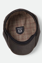 Unisex Brood Baggy Flannel Snap Cap in the color Brown Faux Leather - Additional Laydown image