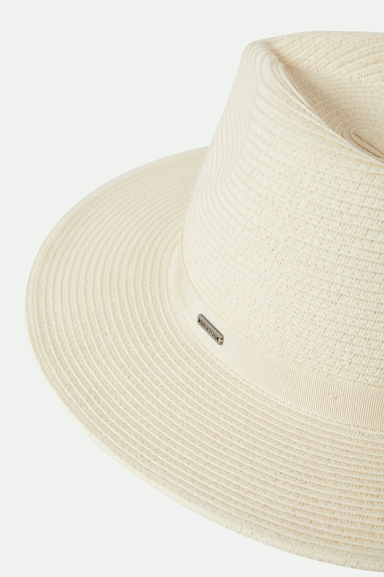 Women's Carolina Straw Packable Travel Hat in the color Bone/Bone - Additional Laydown image