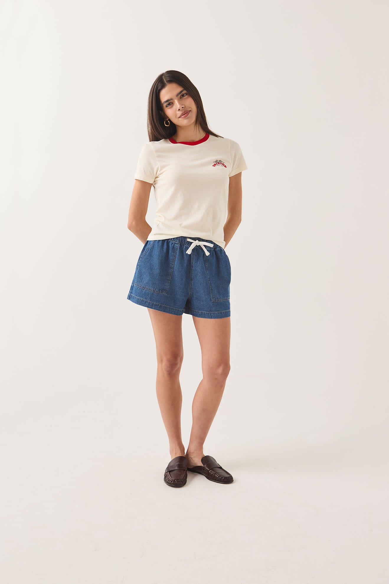 Women's Everyday Women's Short in the color Medium Chambray - Women's Front View