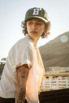 Women's Silky S/S Jacquard Button Down in the color Whitecap Floral Jacquard - Men's Lifestyle image