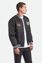 Men's Coors Light Silver Speed Shop Jacket in the color Black/Silver - Men's Side View