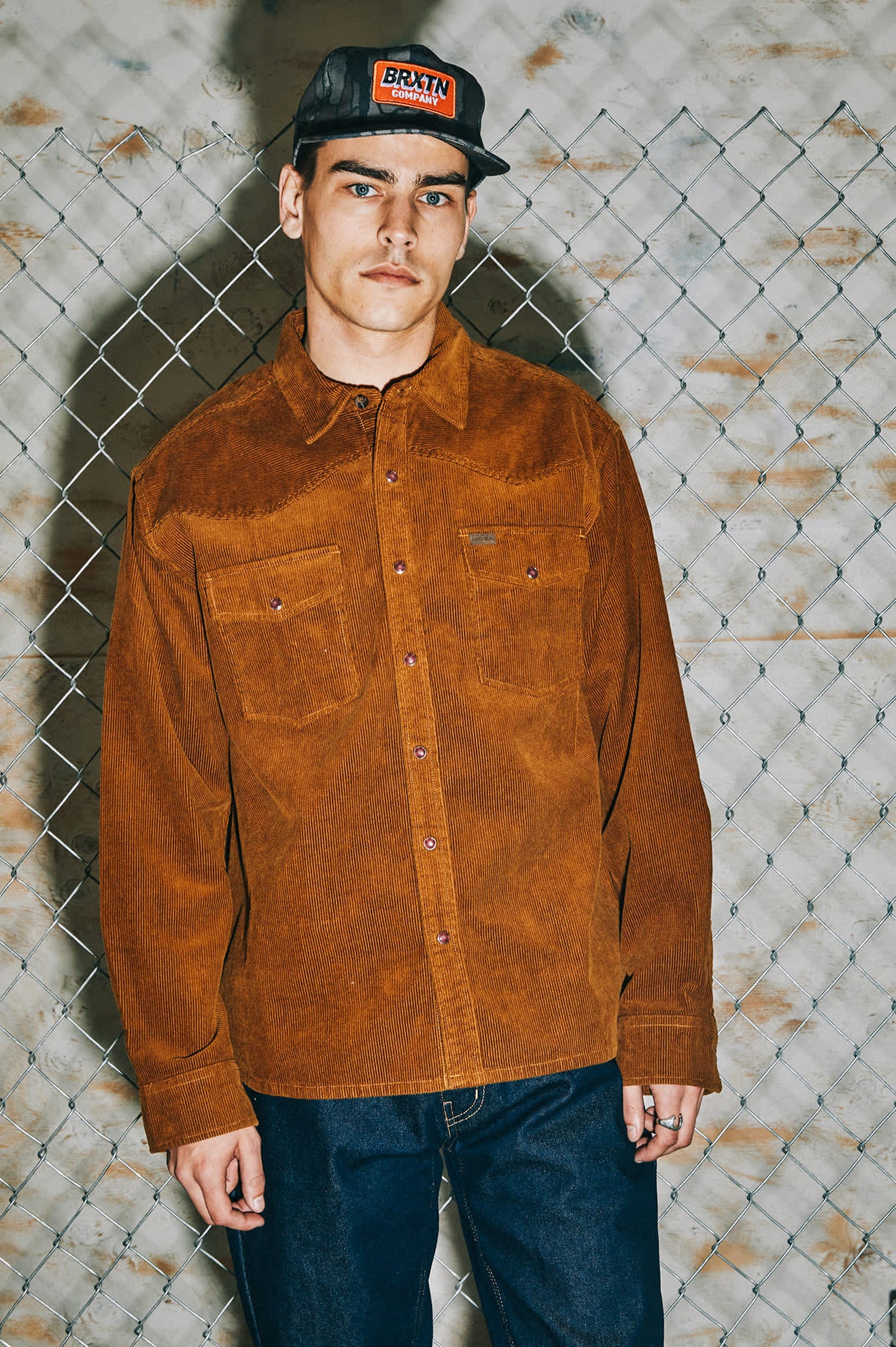 Men's New West Relaxed Overshirt in the color Washed Copper Corduroy - Men's Lifestyle image