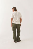Men's Everyday E-Waist Pant in the color Dark Olive - Men's Back View