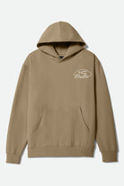 Men's Larkspur Hoodie in the color British Khaki - Front Product View