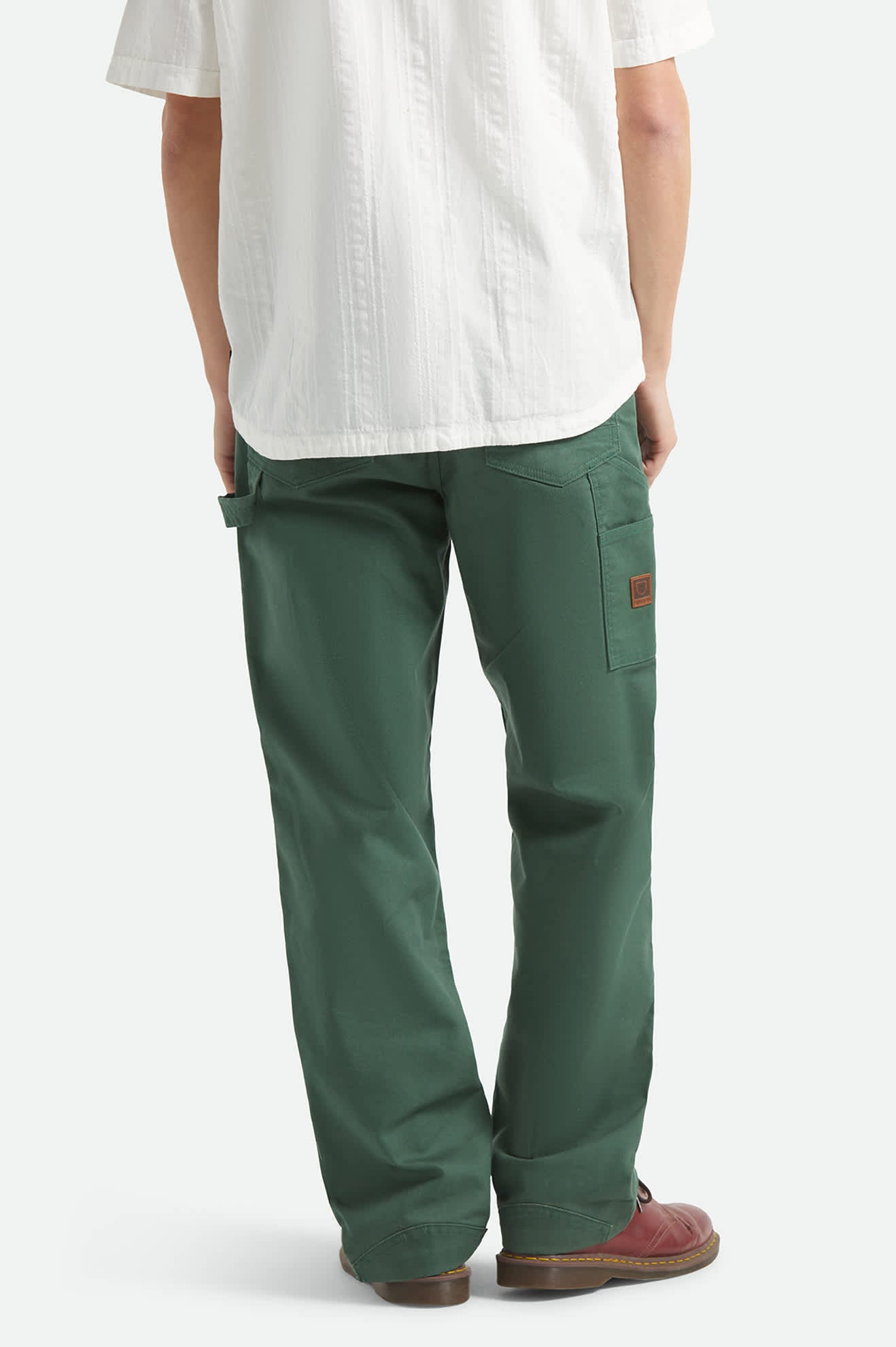Men's Builders Carpenter Stretch Pant in the color Primary Green - Men's Back View