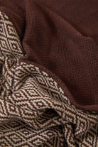 Men's Theo Jacquard Short Sleeve Polo in the color Chocolate/Off White - Additional Laydown image