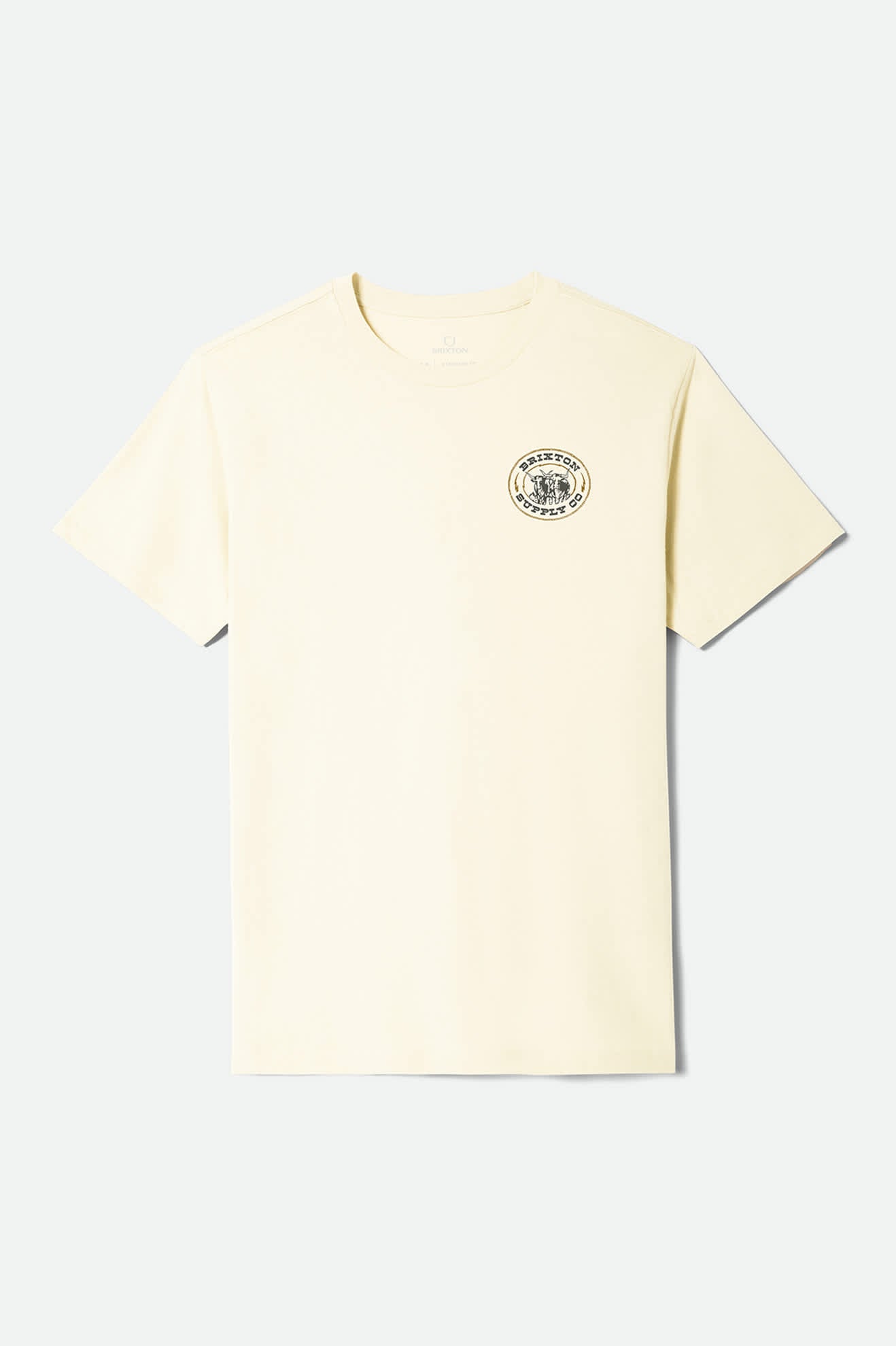 Men's Steele Short Sleeve Standard T-Shirt in the color Cream - Front Product View