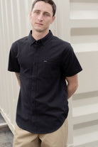 Men's Sanford Oxford Woven in the color Black - Men's Lifestyle image
