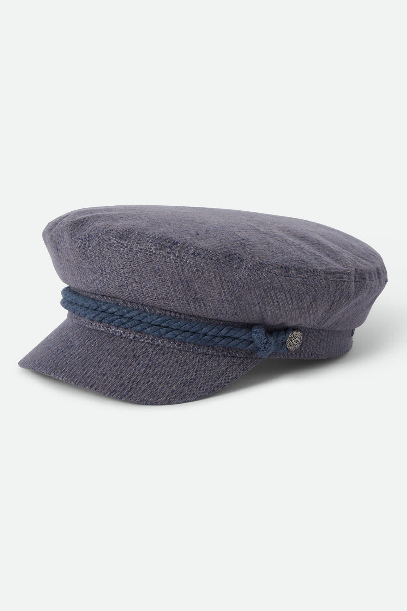 Unisex Fiddler Fisherman Cap in the color Indigo/Dark Sand - Front Product View