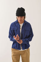Men's Century Overshirt in the color Blue/Navy Shadow - Additional Fit image