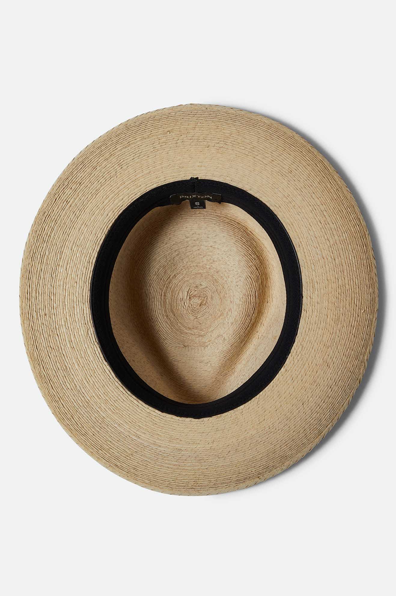 Unisex Swindle Straw Fedora in the color Natural/Natural - Additional Laydown image