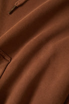 Women's Cross Loop French Terry Hoodie in the color Pinecone Brown - Additional Laydown image