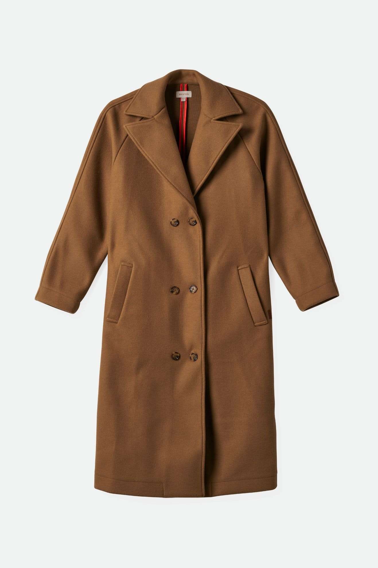 Brixton Women's Lennox Stretch Felted Coat - Khaki | Main