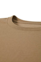 Men's Premium Cotton S/S Tailored T-Shirt in the color Khaki - Additional Laydown image