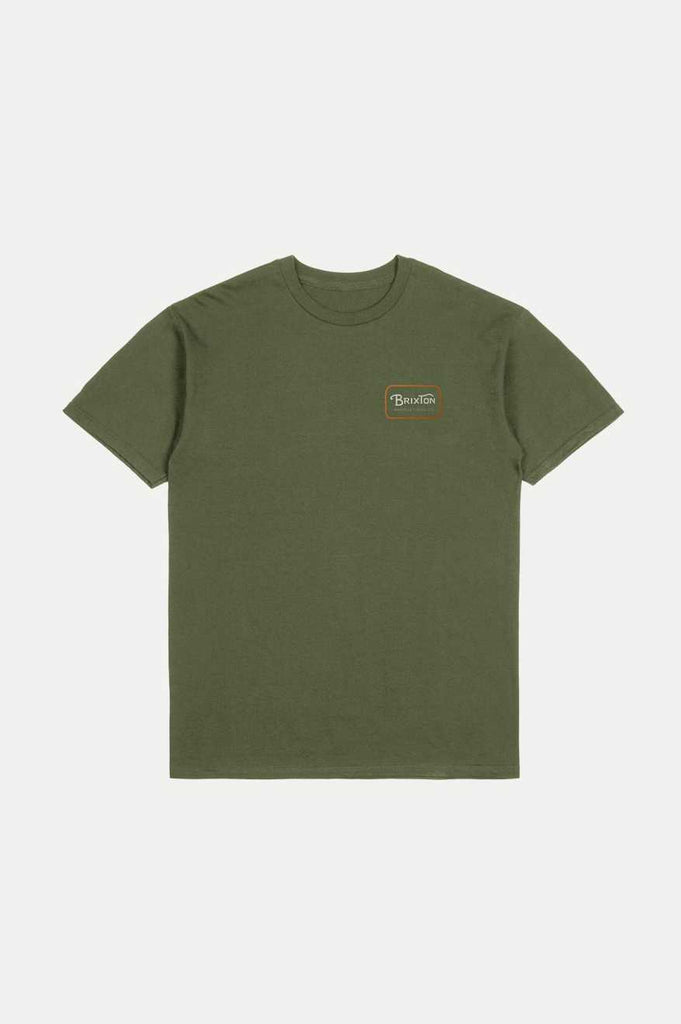 Brixton Grade S/S Standard T-Shirt - Ivy Green/Rust/Off White