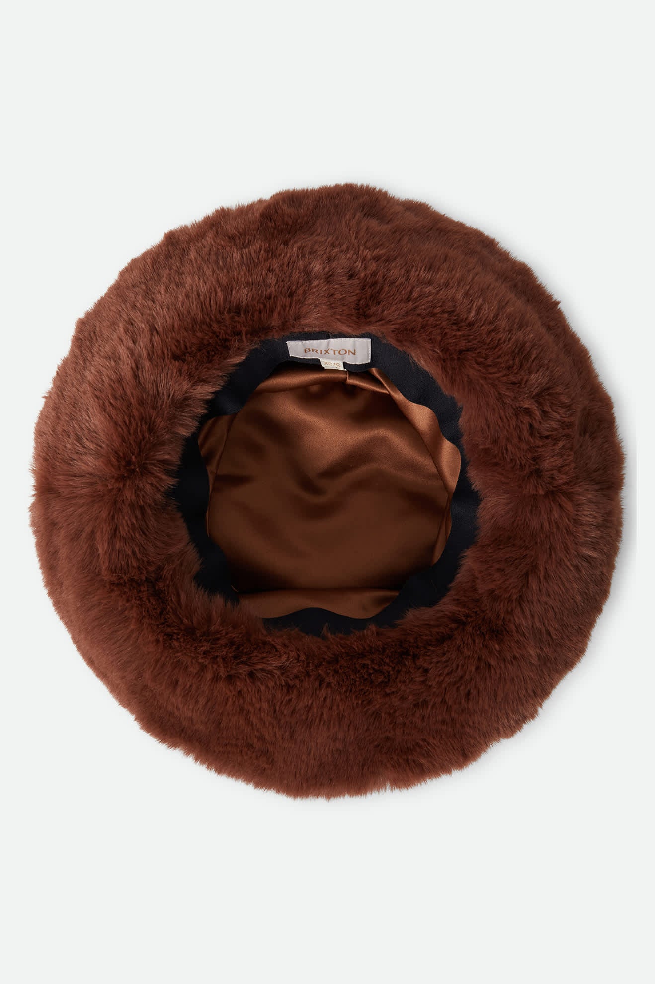 Women's Ellee Cozy Bucket Hat in the color Toffee Faux Fur - Additional Laydown image