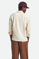 Men's Hasting Lightweight Ultra Soft Flannel in the color Whitecap - Men's Back View
