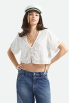 Women's Seaside Eyelet Top in the color Off White Eyelet - Women's Front View
