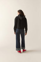 Women's Always Late Full Zip Hoodie in the color Black - Additional Fit image