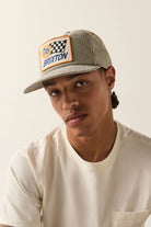 Unisex 76 Finish Line Snapback in the color Navy/Off White Hickory Stripe - Additional Fit image
