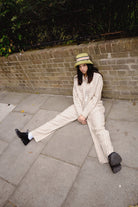 Women's Lounge Pant in the color Sand Stripe - Women's Lifestyle image