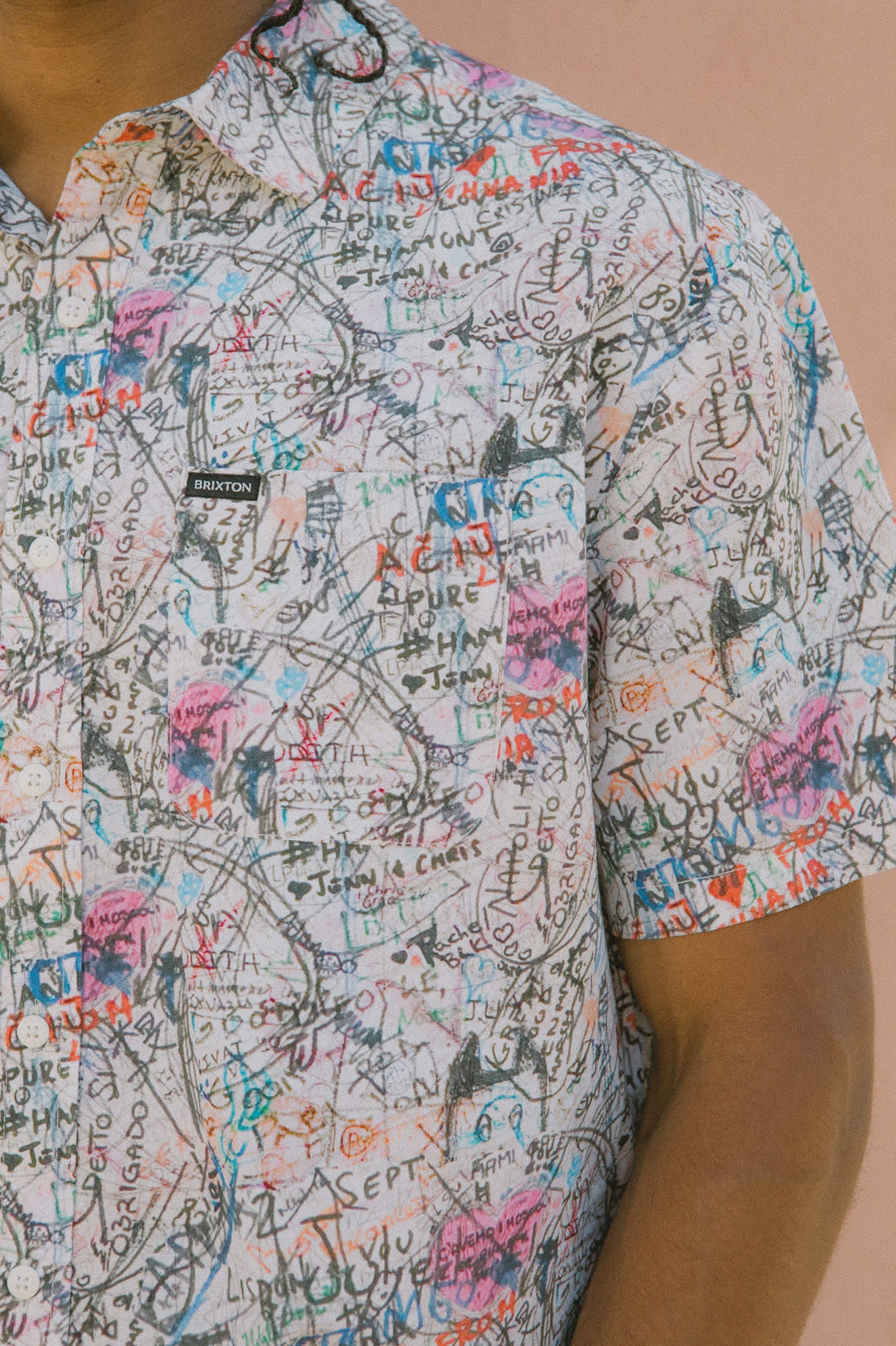 Men's Cru Print Short Sleeve Shirt in the color Graffiti - Men's Lifestyle image