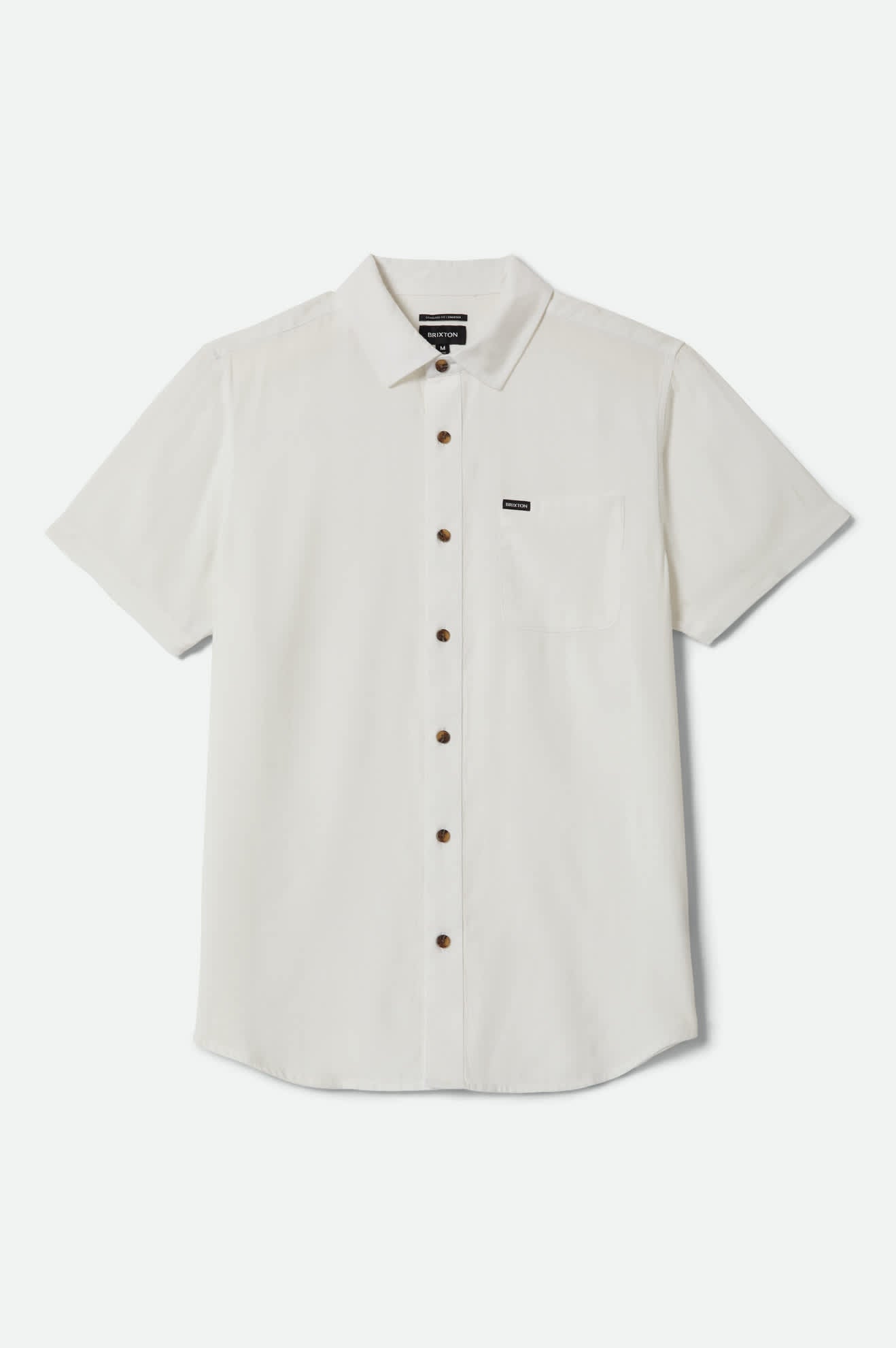 Men's Charter Slub Short Sleeve Shirt in the color Off White - Front Product View