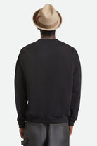 Unisex Gain Fedora in the color Sand/Antique Brass - Men's Back View