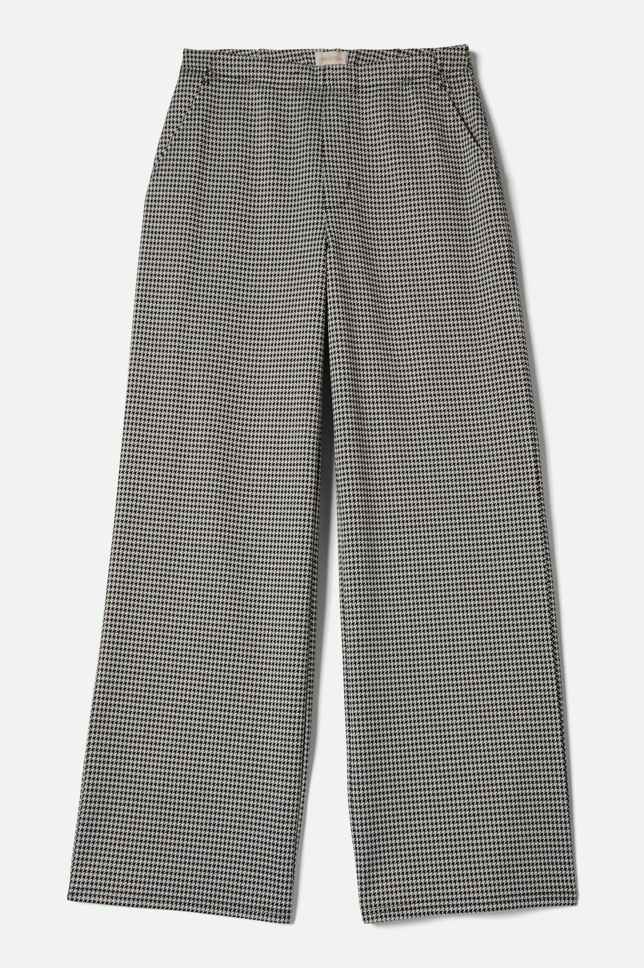 Women's Houndstooth Leisure Trouser in the color Winter White/Black - Front Product View