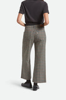 Women's Margo Cropped 5-Pocket Pant in the color Multi Stripe/Plaid - Women's Back View