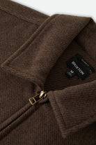 Men's Trademark Zip Flannel Jacket in the color Heathered Brown - Additional Laydown image