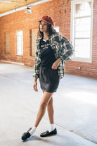 Women's Carefree Organic Garment Dye Lounge Skirt in the color Black - Men's Lifestyle image