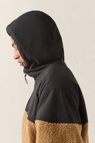 Men's Journey Tech Hoodie Fleece in the color Black/Sand - Men's Side View