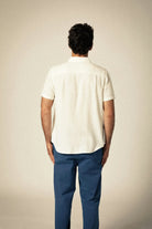 Men's Charter Organic Cotton Linen Blend S/S Shirt in the color Egret White - Additional Fit image