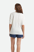 Women's Rocky Mountain Oversized Boyfriend T-Shirt in the color Off White - Women's Back View