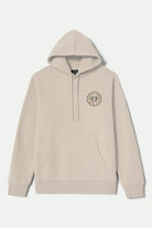 Men's Crest Hoodie in the color Cream/Jet Black/Washed Copper - Front Product View