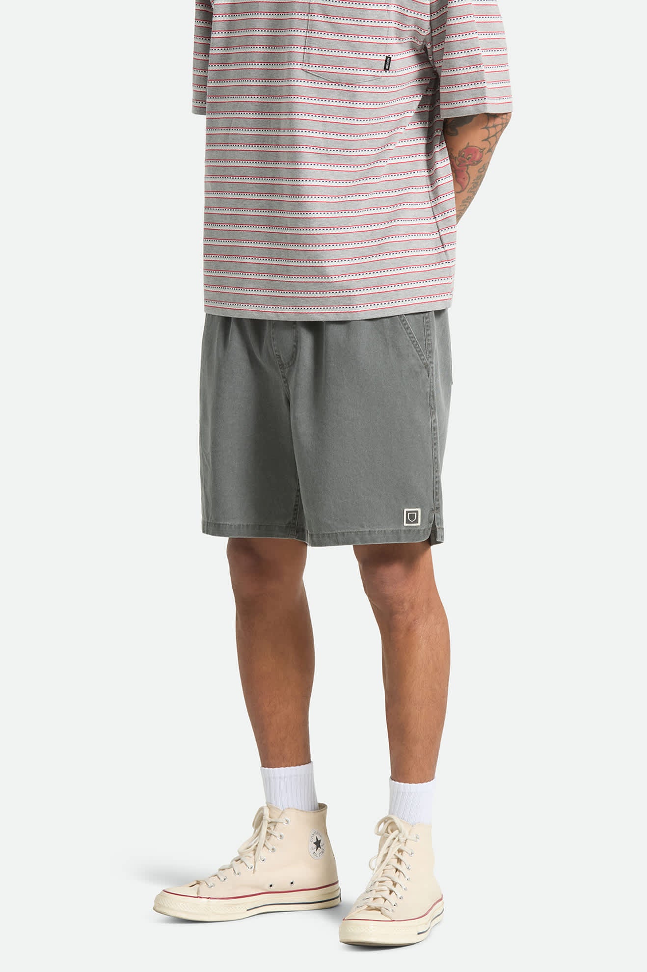 Men's Everyday Vintage Wash Short in the color Vintage Black - Men's Side View