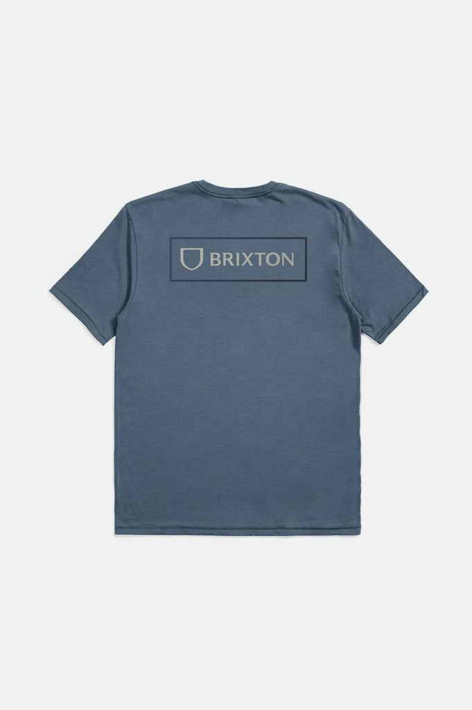 Brixton Alpha Block S/S Tailored Tee - Flint Blue/Mineral Grey/Deep Sea