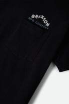 Men's Roman Short Sleeve Pocket Shirt in the color Black - Additional Laydown image