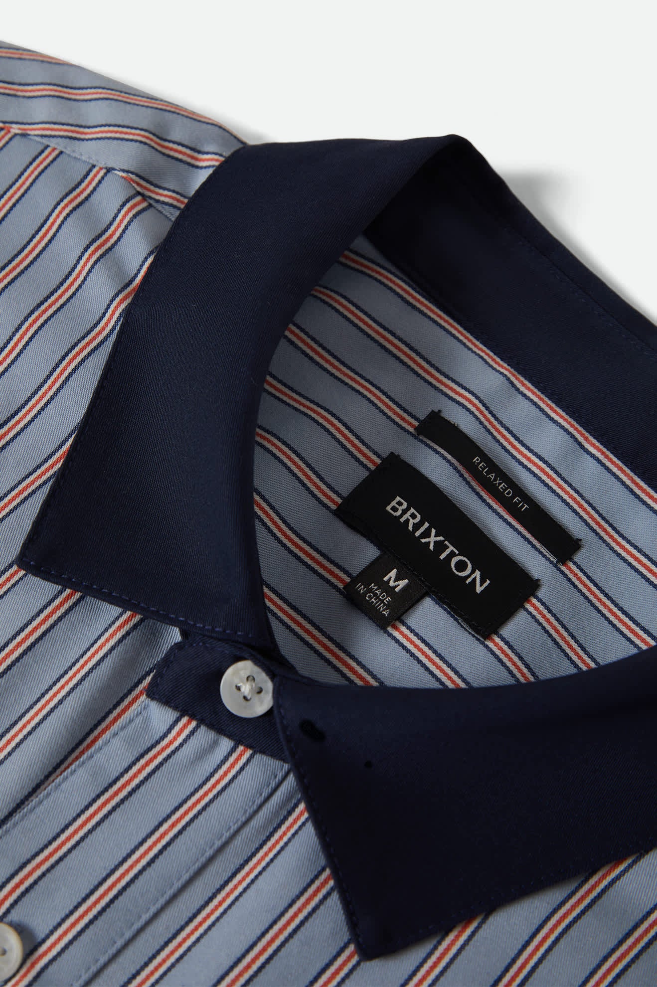 Men's Builders Olson Short Sleeve Shirt in the color Blue Aura Stripe - Additional Laydown image