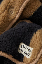 Women's Delilah Sherpa Jacket in the color Khaki/Black Stripe - Additional Laydown image
