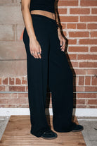 Women's Pointelle Lounge Pant in the color Black - Men's Lifestyle image