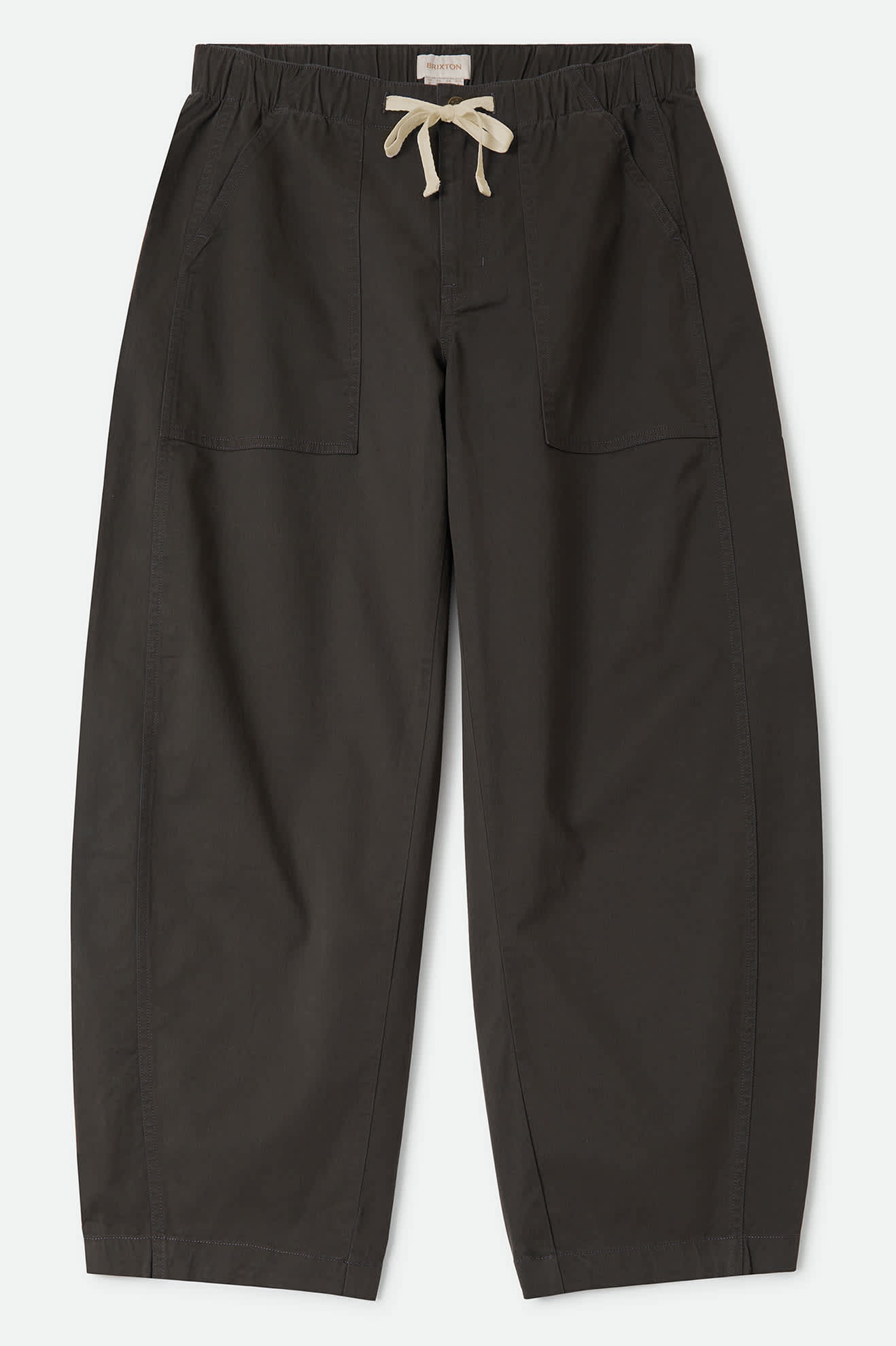 Women's Utility Everyday Barrel Pant in the color Washed Black - Front Product View