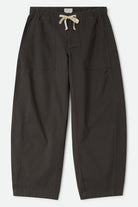 Women's Utility Everyday Barrel Pant in the color Washed Black - Front Product View