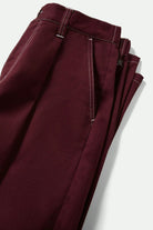 Men's Union Baggy Pant in the color Port - Additional Laydown image
