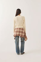 Women's Bixby Lightweight Cardigan in the color Wax Paper - Women's Back View