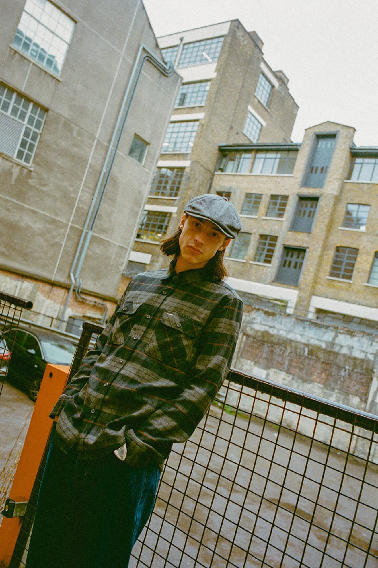 Unisex Brood Newsboy Cap in the color Grey/Black - Men's Lifestyle image