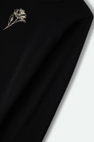 Women's La Rosa Waffle Knit Top in the color Black - Additional Laydown image