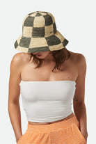 Women's Redding Bucket Hat in the color Whitecap/Deep Forest - Women's Front View